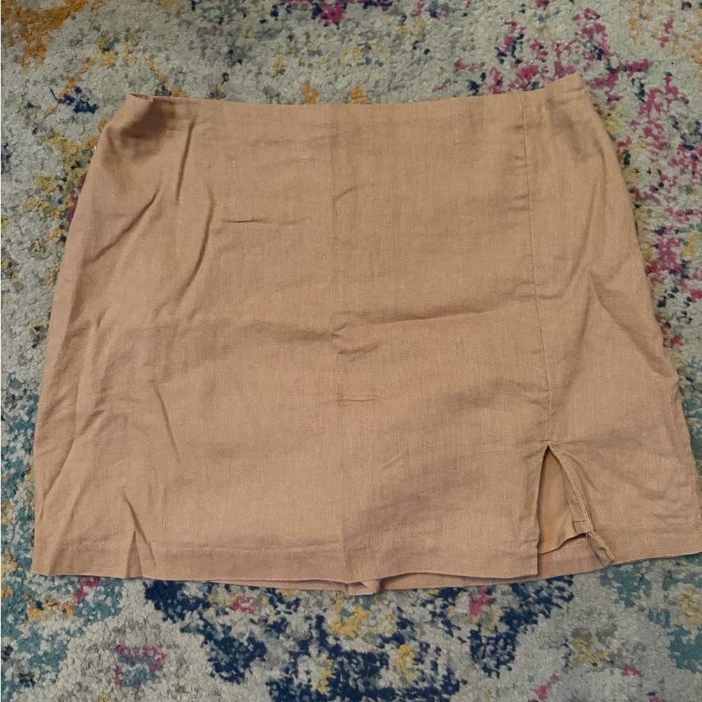 Abercrombie brown linen skort